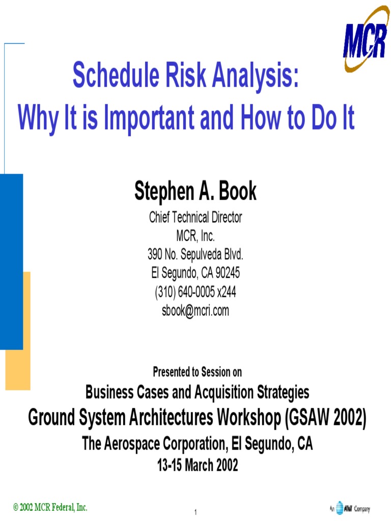 Schedule Risk Analysis: Why It Is Important and How To Do It | PDF ...