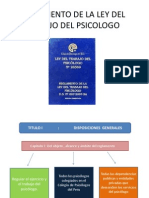 Reglamento de La Ley Del Trabajo Del Psicologo