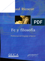 Fe y Filosofía Paul Ricoeur