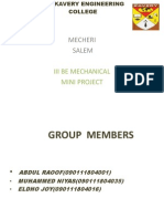 Mecheri Salem: Iii Be Mechanical Mini Project