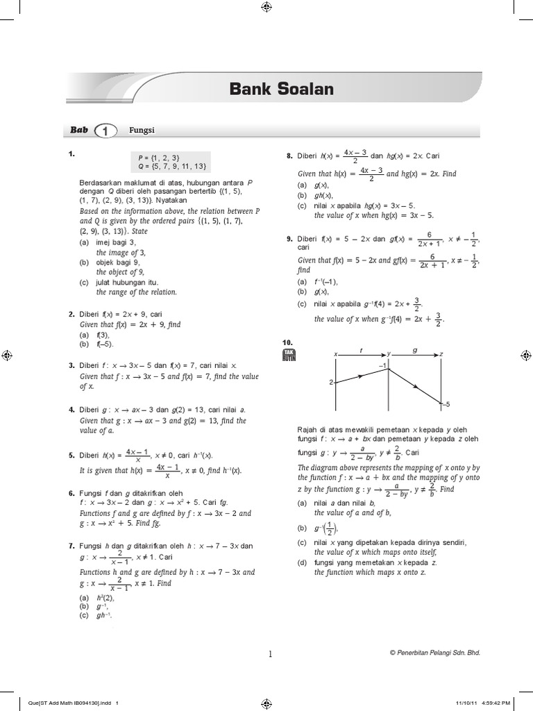 Pelangi F4 In Malay Pdf Persamaan Kuadrat Segitiga