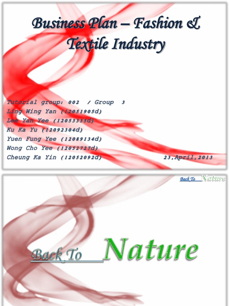 textile industry business plan