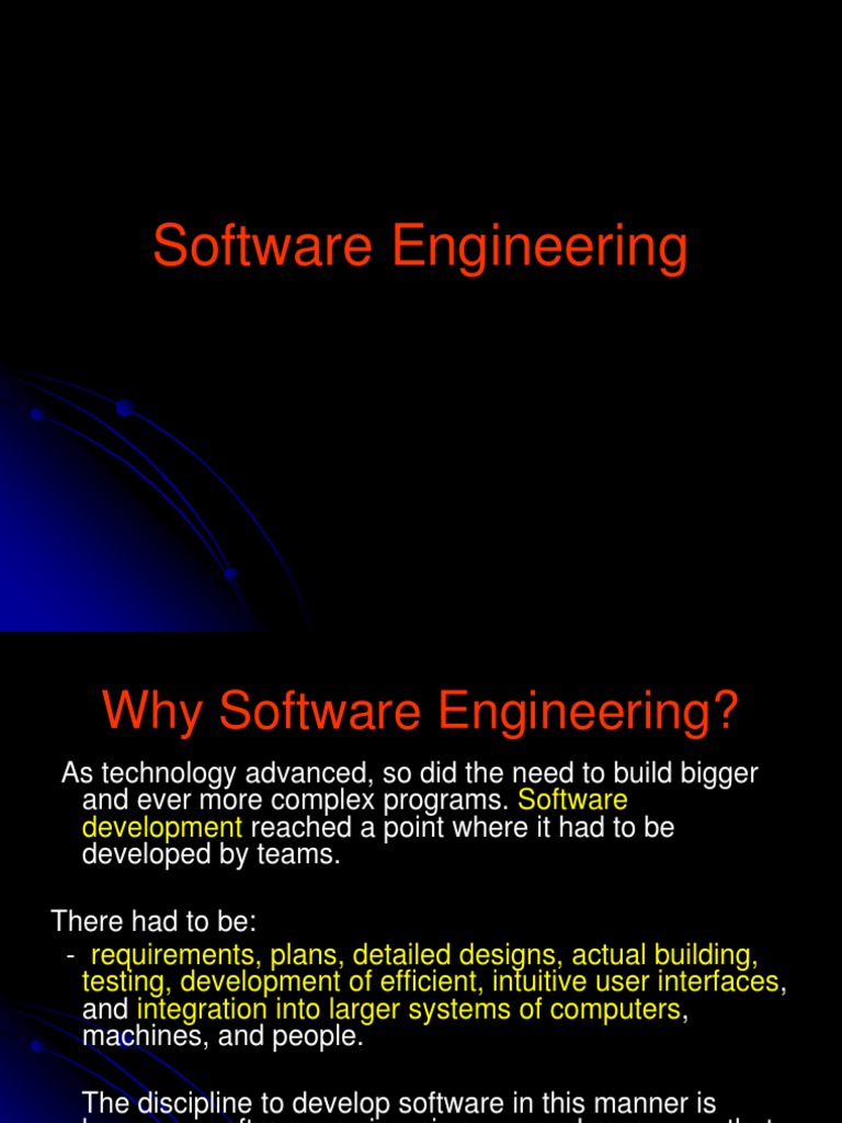 Software Engineering PowerPoint | PDF | Application Programming