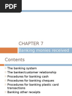 Chapter 7 - Banking Monies Revceived