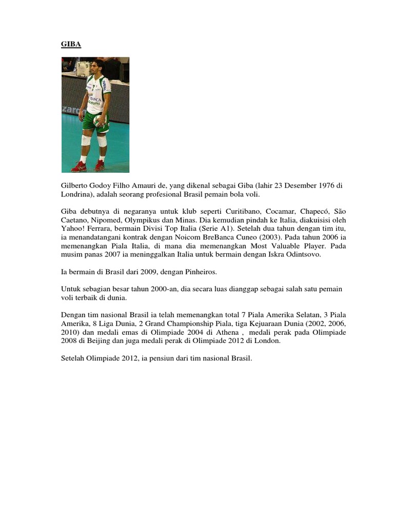 Biografi Pemain Voli