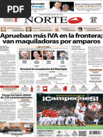 Periodico Norte de Ciudad Juarez 31 de Octubre de 2013