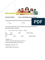 Cbse Test Paper-01 Class - Ix Mathematics (Number System)