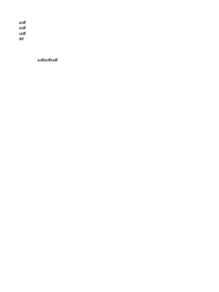 Asdf 1 | PDF