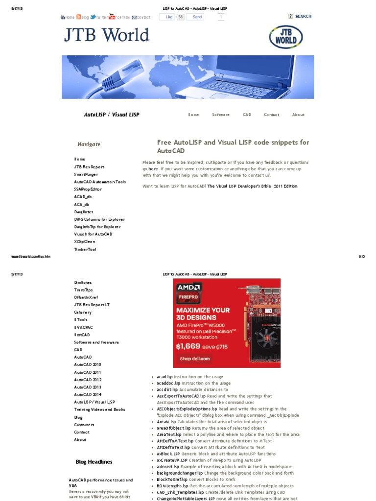 LISP For AutoCAD - AutoLISP - Visual LISP PDF | PDF