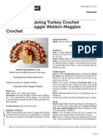 Thanksgiving Turkey Crochet Dishcloth