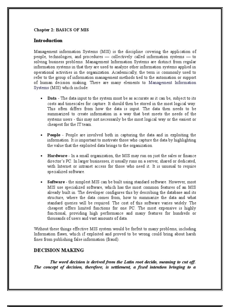 Understanding Management Information Systems | PDF | Rationality ...