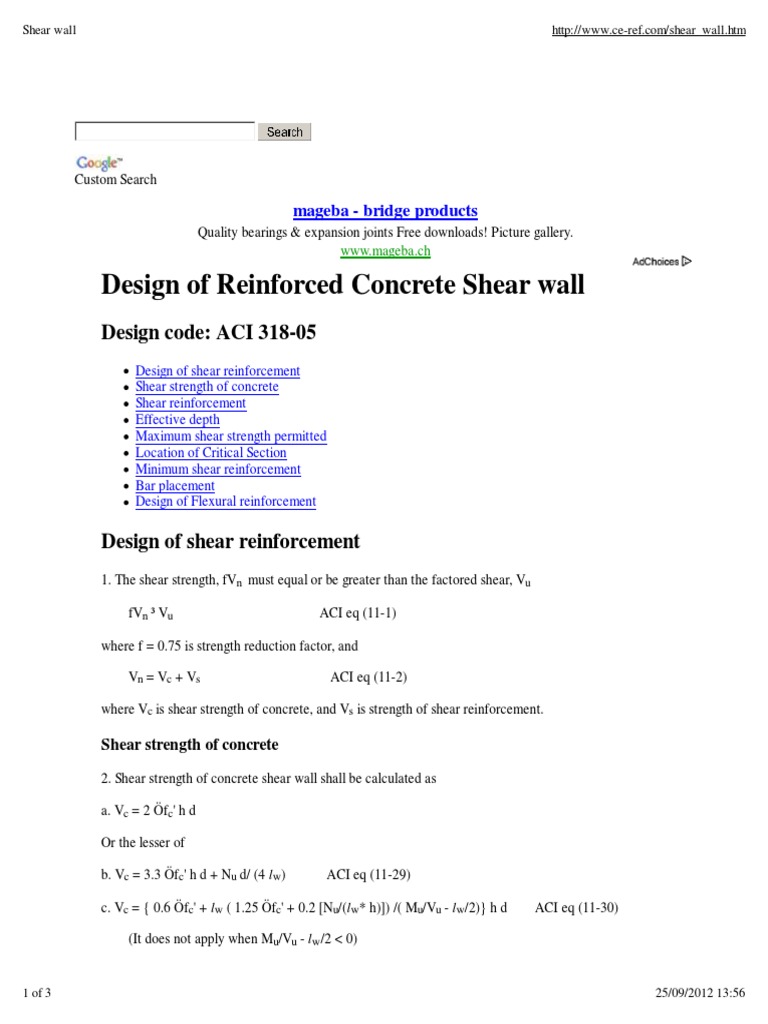 Shear Wall Design PDF | PDF | Shear Stress | Strength Of Materials