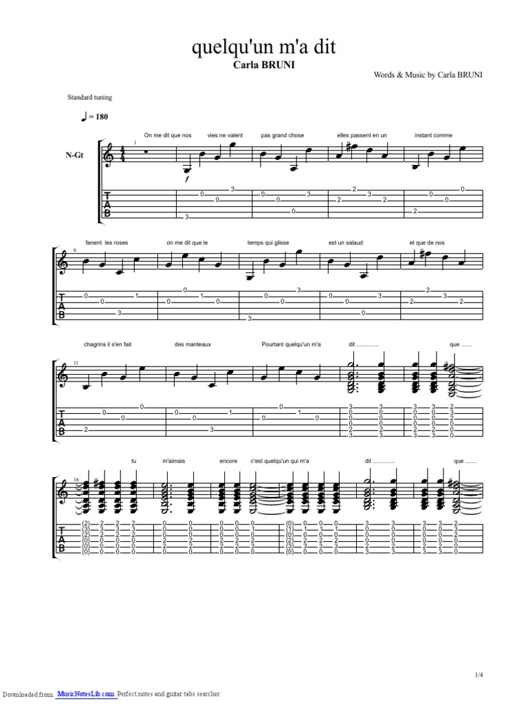 Carla BruniQuelqu Un M A Dit 1 PDF