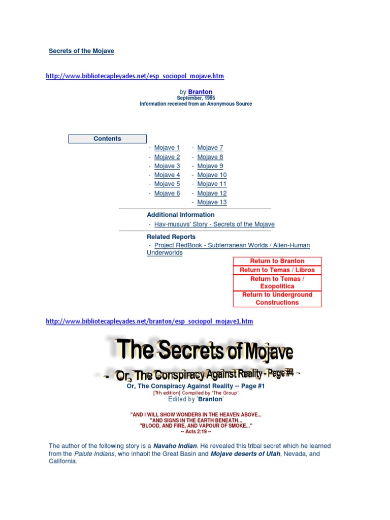 Secrets of The Mojave PDF Science Science (General)