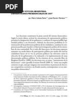Modelos de voto en Argentina