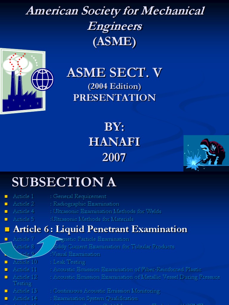 ASME V Presentation 1 | PDF