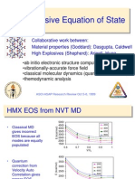 High Explosive Equation of State