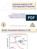 Thermomechanical Analysis of HE Binder With Time-Dependent Properties