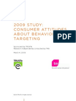 TRUSTe-TNS Study: Consumer Attitudes About Behavioral Targeting