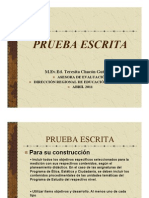 Presentación Prueba Escrita 2011 PDF