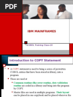 Ibm Mainframes: COBOL Training Class-10