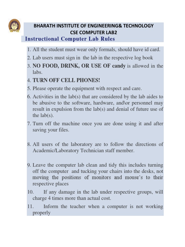 Instructional Compulabter Lab | PDF