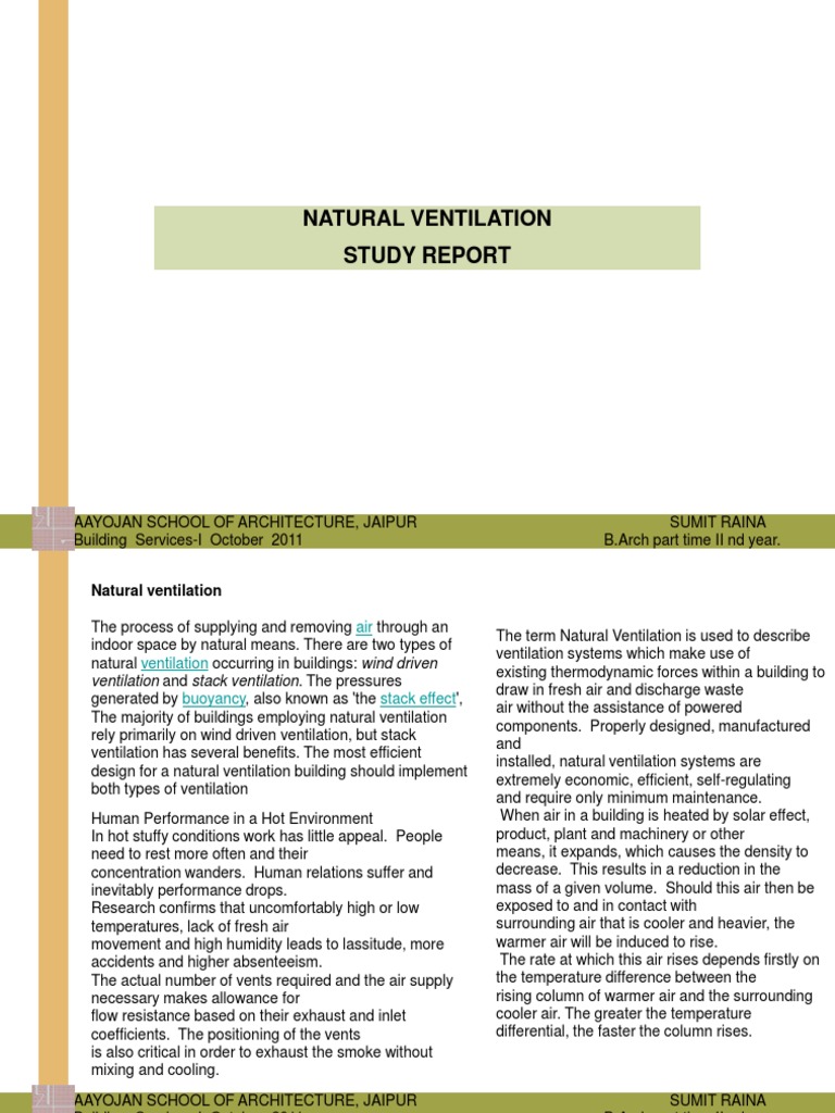 Natural Ventilation Strategies Explained | PDF | Ventilation ...
