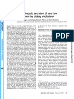 Regulation of Hepatic Secretion of Very Low Density Lipoprotein by Dietary Cholesterol