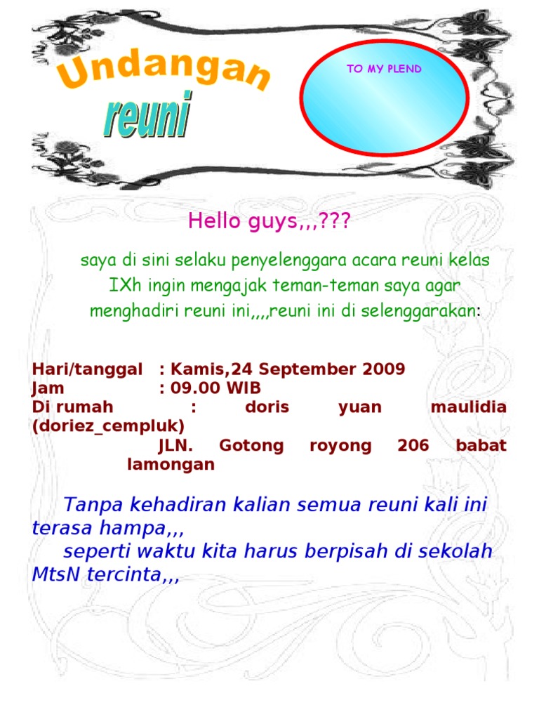 Download 64+ Contoh Surat Surat Izin Reuni Di Sekolah Gratis