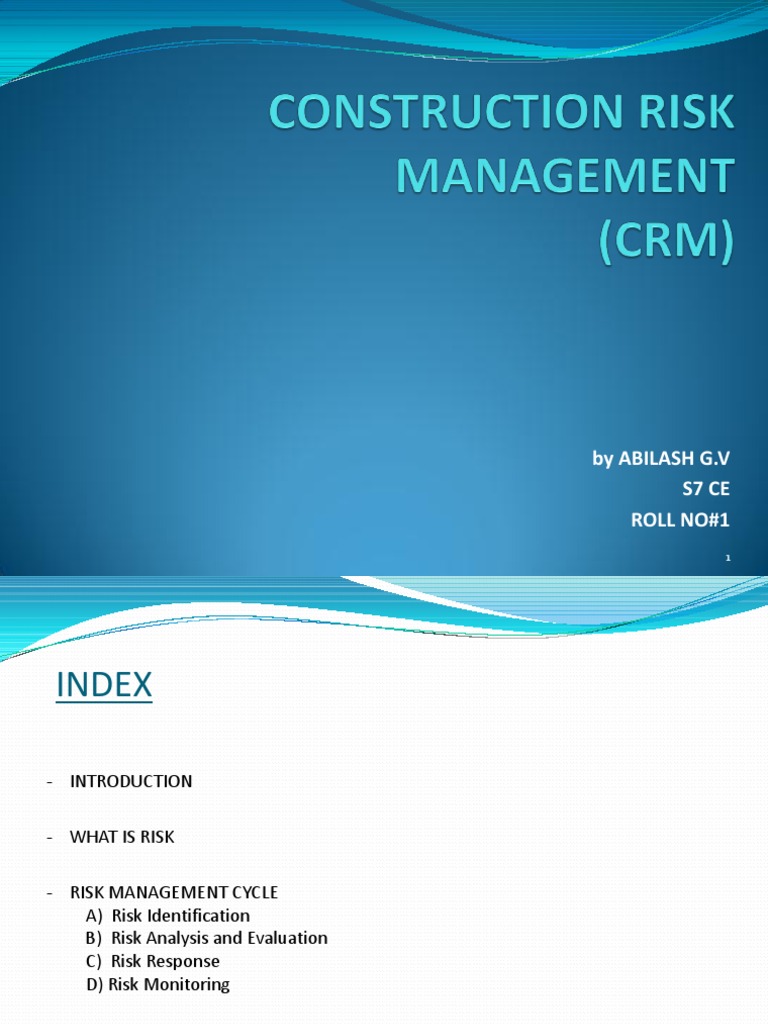 2011- Construction risk management.ppt | Risk | Risk Management