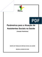 Parametros Para Atuacao de Assistentes Sociais Na Saude - Versao Preliminar