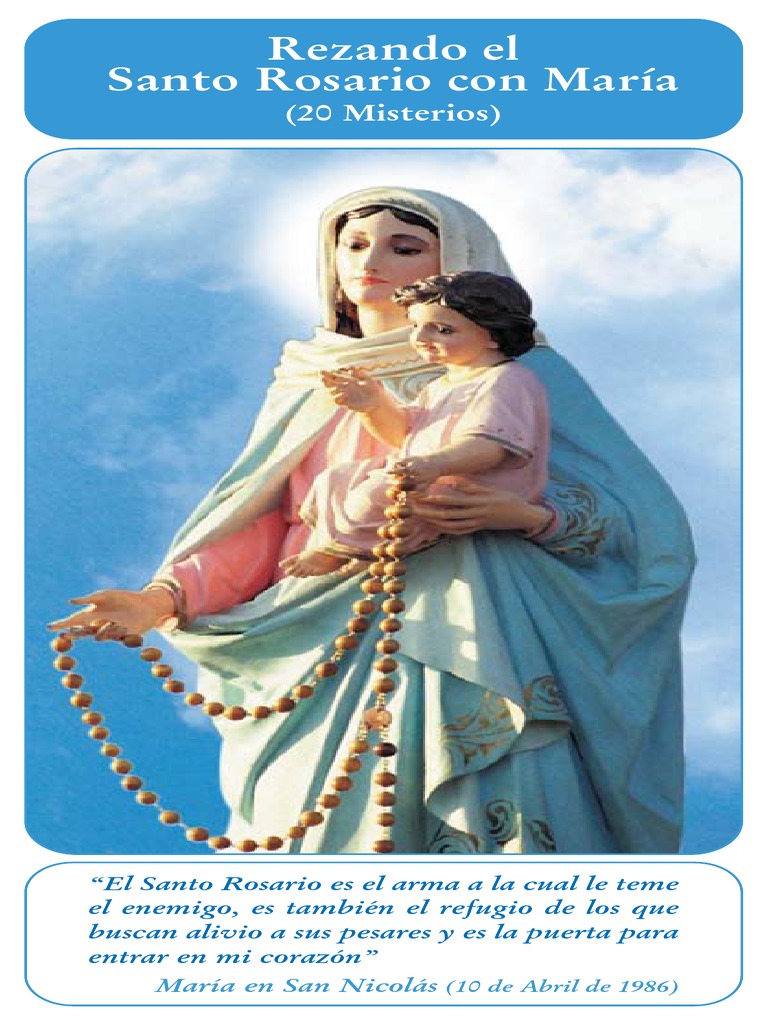 Resando El Rosario Con María PDF Rosario María, madre de Jesús