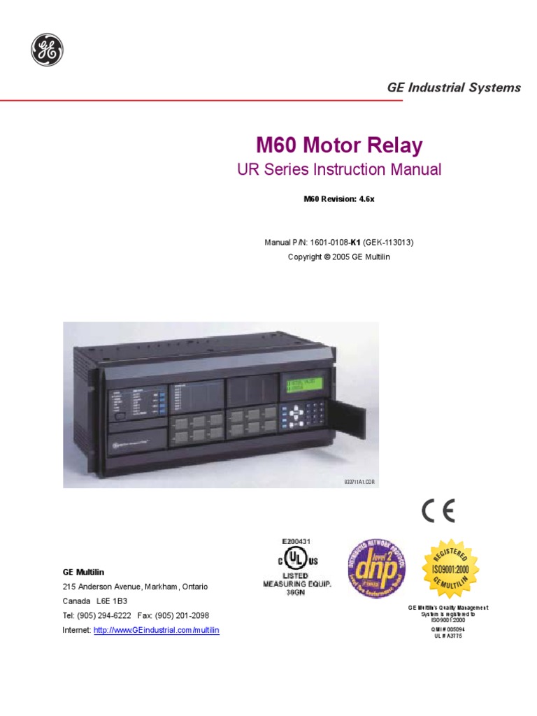 GE M60 Motor Relay Manual PDF Input/Output Object