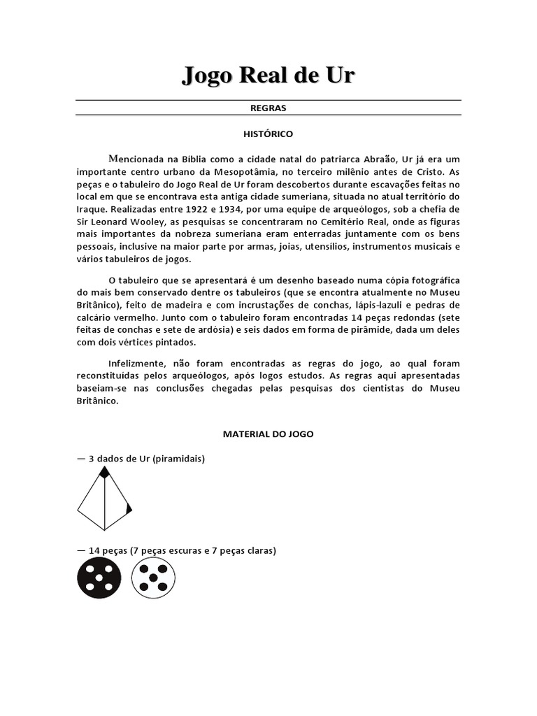 Jogo Real de Ur, PDF, Ur