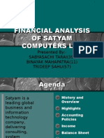Financial Analysis of Satyam Computers