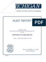 18049373 Michigan Audit of Department of Human Services 2004