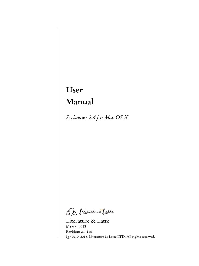 Scrivener manual mac