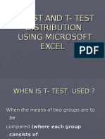 F- Test and T- Test Distribution by mithun naik, mfs goa university