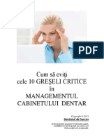 Managementul Cabinetului Dentar PDF