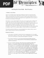 Town Hall Action Memo