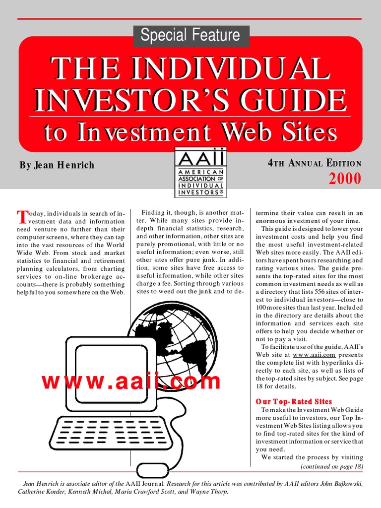 Individual Investor S Guide To Investment | PDF | Investing | World ...