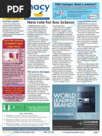 Pharmacy Daily For Fri 01 Nov 2013 - New Role For Kos Sclavos, Cenovis Kicks A Goal, GSK-Gates Partnership, MIMS Update and Much More