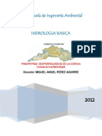 PARAMETROS GEOMORFOLOGICOS