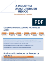 La Industria Manufacturera en México: Olítica Conómica para EL Esarrollo