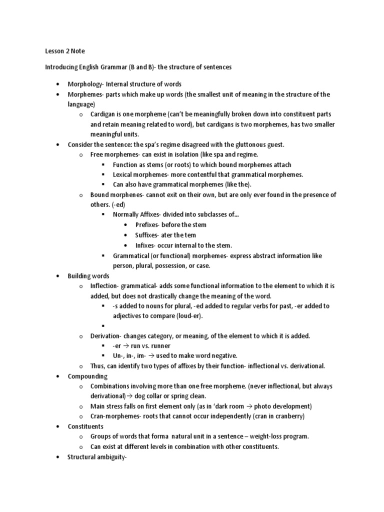 Lesson 2 Notes | PDF | Semantic Units | Semantics
