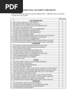 Residential Security Checklist