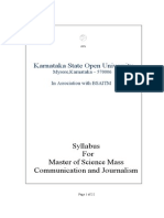 M.smsc in Mass Communication