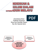 Pendidikan & Kurikulum Dalam Tamadun Melayu