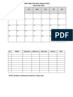 TIME TABLEBOOKING Nov PDF