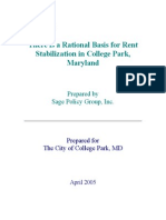 There is a Rational Basis for Rent Stabilization in College Park, Maryland